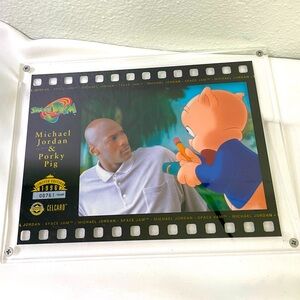 VTG 1996 Upper Deck Space Jam Celcard Michael Jordan & Porky Pig #00761/10,000